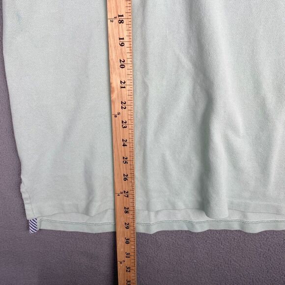 Southern Tide Mens size Large Polo Shirt Medium Light Mint Green Fish Logo - Picture 5 of 15
